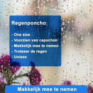 20x stuks vrolijke wegwerp regenponcho voor volwassenen Transparant, Rood, Geel, Blauw