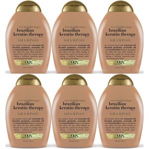 OGX Shampoo – Ever Straight Brazilian Kreatin Therapy 385 ml (6 stuks)