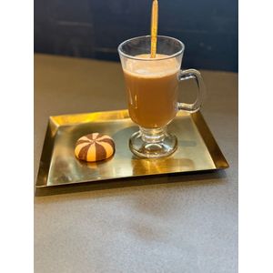 TuttoBello - Luxe Irish Coffee – Koffieglazen – Latte Macchiato Glazen op voet met handvat - Set van 6