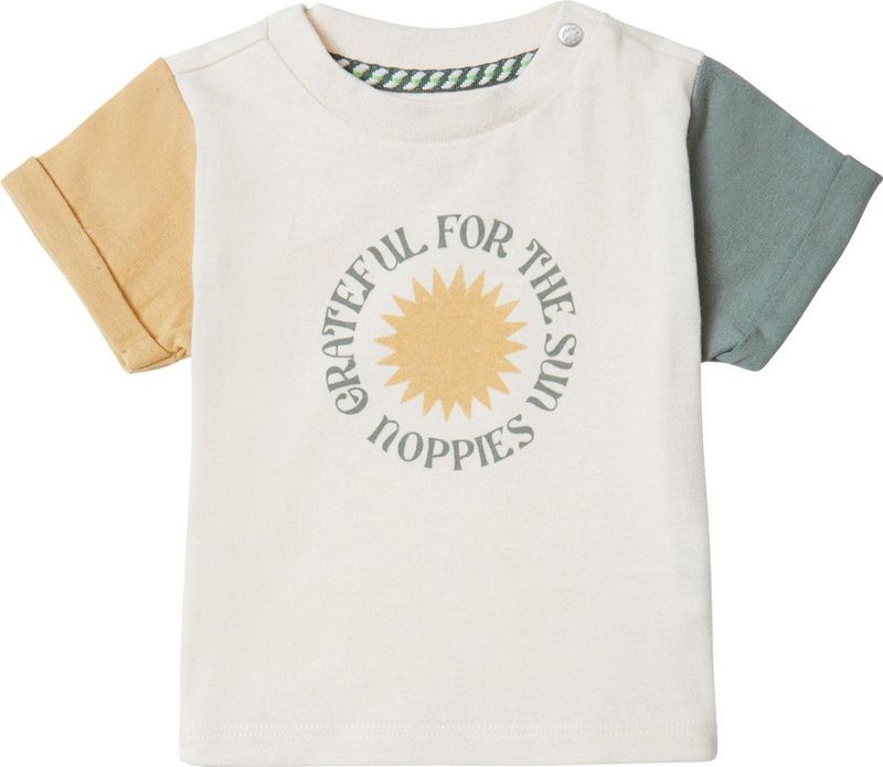 Noppies Boys Tee Bisbee short sleeve Jongens T-shirt - Whitecap Gray - Maat 74