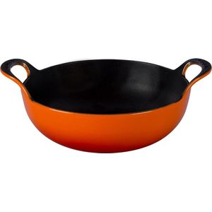 Le Creuset Wokpan / Balti Dish - Oranjerood - ø 24 cm / 2.7 liter - geëmailleerde anti-aanbaklaag