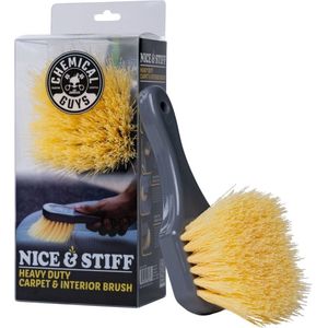 Chemical Guys Yellow Stiffy Brush – Tapijt en Duurzame Oppervlakken – Ergonomisch Handvat
