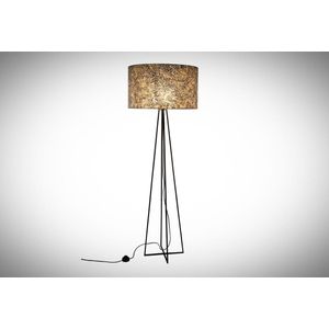 Staande lamp Handgemaakt Decoratie schemerlamp Vloerlampen Decoratie  Design  woonkamer slaapkamer capri met kap  gold shell capiz parelmoer schelp en metalen voet 172 cm