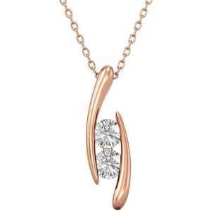 Yolora Dames Ketting met Hanger - Kalpa Camaka Kristallen - Ros� kleurig - 18K Ros�goud Verguld