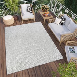 Tapiso Verano Vloerkleed Grjs Indoor Outdoor Tuin Terras Balkon Tapijt Maat- 80x200