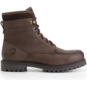 Travelin' Storasund - Heren veterschoen - 100 leer - Lace up boot - Donkerbruin