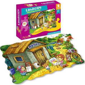 Landschap Puzzel voor kinderen | Kinderpuzzels 3 jaar – Leerzame Puzzels | Kinderpuzzel Land | Puzzel 45 stukjes | Puzzel kind 3 jaar | Leuke Puzzels voor Kinderen