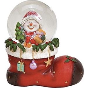 Wurm - Sneeuwbol - Kerst - Sneeuwpop - Cadeau - Kerstboom - Laars - 7x10 cm - hoogte 11 cm