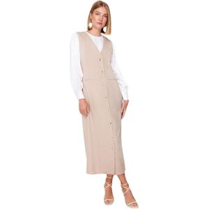 Trendyol Marineblauwe Bodywarmerjurk Van Geweven Stof Tctss24Eb00202