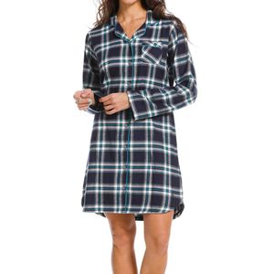 Rebelle dames nachthemd Flanel L/M - 90CM- Blue Square - 44