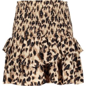 Meisjes rok - Fay - Zwart bruin luipaard print