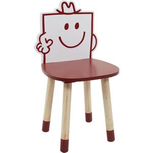 Kinderstoel Monsieur Costaud - Madame Monsieur - Rood - Veilig & Ergonomisch - Eetkamerstoel voor Kinderen
