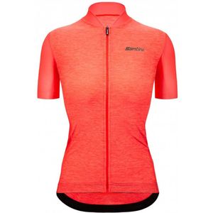 Santini Colore Puro Korte Mouw Wielertrui Oranje M Vrouw