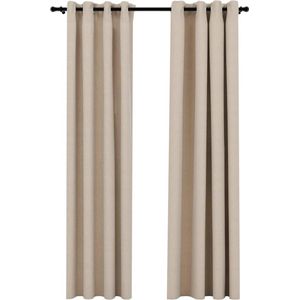 vidaXL-Gordijnen-linnen-look-verduisterend-ogen-2-st-140x225-cm-beige