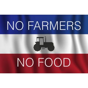 'NO FARMERS NO FOOD!' vlag | 225x150cm