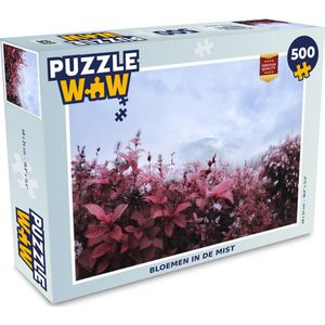 Puzzel Bloemen in de mist - Legpuzzel - Puzzel 500 stukjes