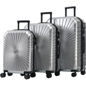 Exclusieve M-L-XL 3-delige kofferset van hoogwaardig PVC-materiaal - robuust, lichtgewicht en stijlvol voor comfortabel reizen en veilig transport