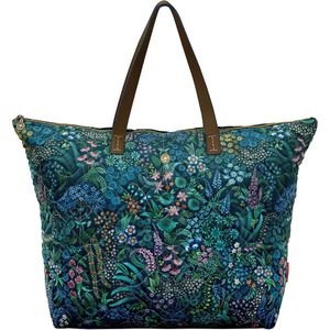 Pip Studio Tilda Tote Bag - Querida Quilted Velvet Tas - Donkerblauw - 66x20x44cm