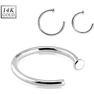 14K Wit Goud Neusring - 10 mm