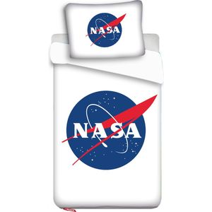 NASA Dekbedovertrek - Eenpersoons - 140 x 200 cm - Wit
