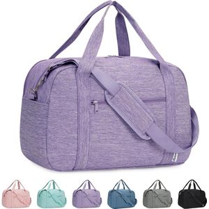 Handbagage, 45 x 36 x 20 cm, Easyjet Cabin bag, handbagage, tas voor vliegtuig, reistas voor dames en heren, met laptopvak voor weekends, korte tas, 25 liter, lila
