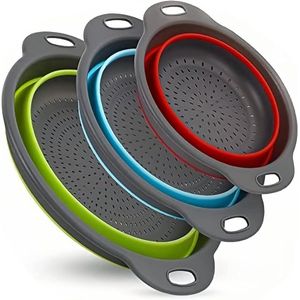 Opvouwbare zeefset - multifunctionele keukenhulp - 3 stuks