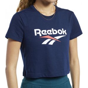 Reebok Cl F Vector Crop Tee T-shirt Vrouwen Blauwe L