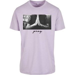 Mister Tee - Pray Heren T-shirt - S - Pastelpaars
