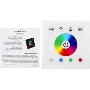 Wandschakelaar Dimmer Touch Panel Wandmontage Kleurrijke RGBW Controller voor LED Strip Licht (Wit)