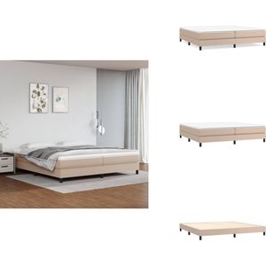 vidaXL Bedframe - Bedframes - Bed - Slaapmeubel - Bedframe kunstleer cappuccinokleurig 200x200 cm