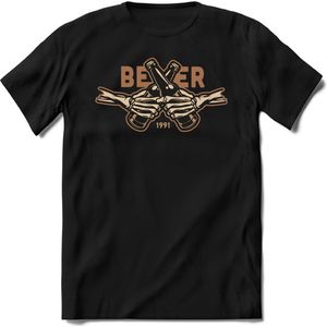 Beer forever | Feest kado T-Shirt heren - dames | Bruin | Perfect drank cadeau shirt |Grappige bier spreuken - zinnen - teksten
