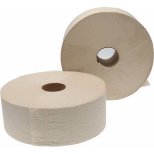 CMT Toiletpapier, Jumbo, 2-laags, wit, recycled, met koker, 380mtr
