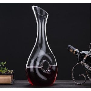 Wijnkaraf - Luxe Wijnkaraf - 1.2L rode wijn karaf - Wijn geschenken - Crystal wijn beluchter gieter met stijlvolle siliconen pad - Karaf - Siliconen