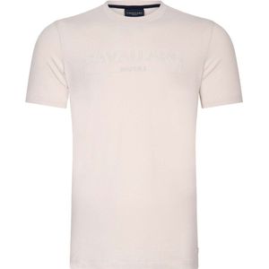 Cavallaro Napoli - Beciano T-Shirt Logo Ecru - Heren - Maat S - Regular-fit