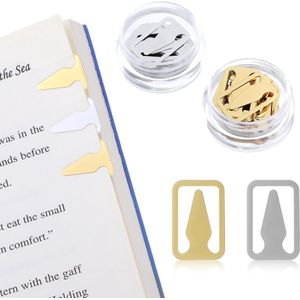 100 stuks boekenlijnmarkeringen, goud/zilver metalen bladwijzers tin gemengde metalen boekenpaginamarkeringen, boekenmarkeringsclips, boekaantekeningsbenodigdheden voor leraren, studenten, lezers
