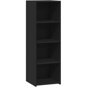 vidaXL - Hoge - kast - 40x41x124 - cm - bewerkt - hout - zwart