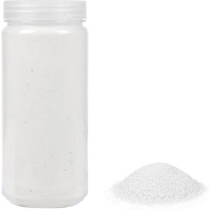 Hoogwaardig wit decoratief zand voor knutselen en decoratie - Fijne korrel (0,1-0,5 mm) - Hersluitbare verpakking 750 g