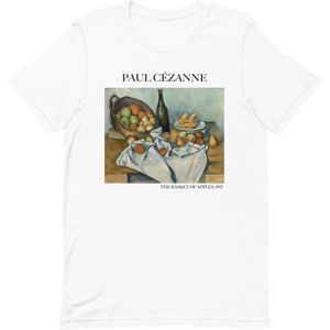 Paul Cézanne 'De Mand met Appels' (""The Basket of Apples"") Beroemd Schilderij T-Shirt | Unisex Klassiek Kunst T-shirt | Wit | M