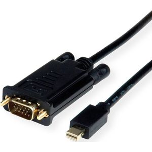 VALUE Cable MiniDisplayPort - VGA, Mini DP M - VGA M, zwart, 1 m