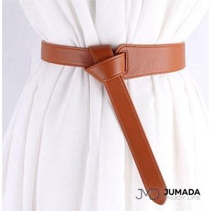 Jumada's Fashion Knoop Riem - Tailleriem - Ceintuur - Jurk Riempje - Damesriem Taille Of Heup - Meisjes - Jonge Dames - Congac