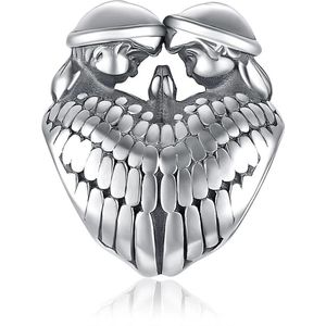 Zilveren Bedel Indiaan | Sieraad Hart | Sterling zilver 925 | | Sterling zilver 925 | Bedelarmband | Sieraden | Moederdag Cadeau | Past op de 3 Millimeter - Standaard Armband | Romystones