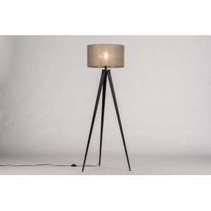 Lumidora Vloerlamp 31165 - ANTIQUA - E27 - Zwart - Taupe - Metaal - ⌀ 51 cm