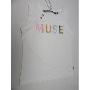 rumbl , meisje, topje, t-shirt zonder mouw , off white , muse , 104/110  of 4 -5 jaar