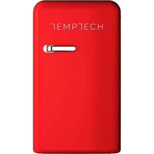 Temptech VINT1400Red - retro koelkast - 139 liter - rood