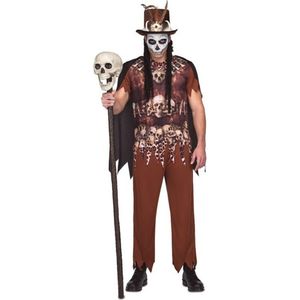 VIVING COSTUMES / JUINSA - Voodoo kannibaal outfit voor mannen - M / L - Volwassenen kostuums
