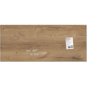 Sigel glasmagneetbord - Artverum - 130x55cm - Natural Wood - SI-GL247