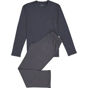 Schiesser Heren Pyjama - Antraciet - Maat L