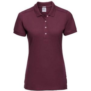 Russell Dames/dames Stretch Short Sleeve Polo Shirt (Bourgondië)