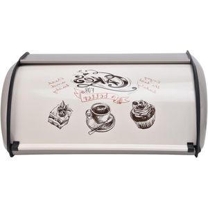 White Stainless Steel Bread Box for Kitchen Countertop Household Bakery