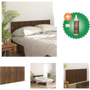 vidaXL Hoofdbord 160x1-5x80 cm bewerkt hout bruineikenkleurig - Bedonderdeel - Inclusief Houtreiniger en verfrisser